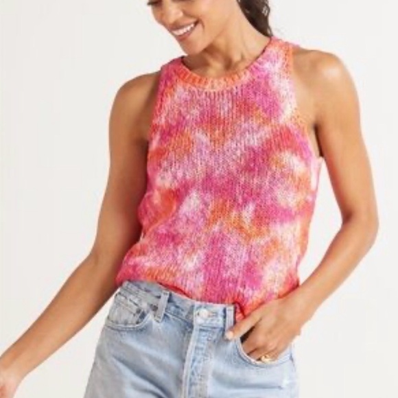 Jamison Tops - Evereve Jamison Pink and Orange Women's Tank Top